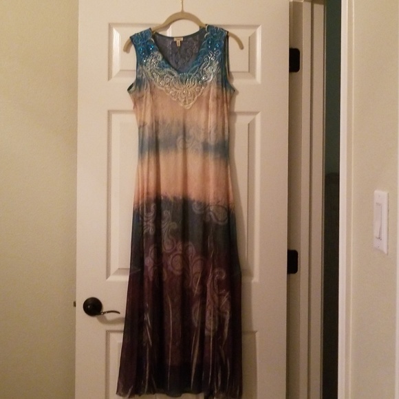 Reba long multicolored dress - Picture 1 of 3